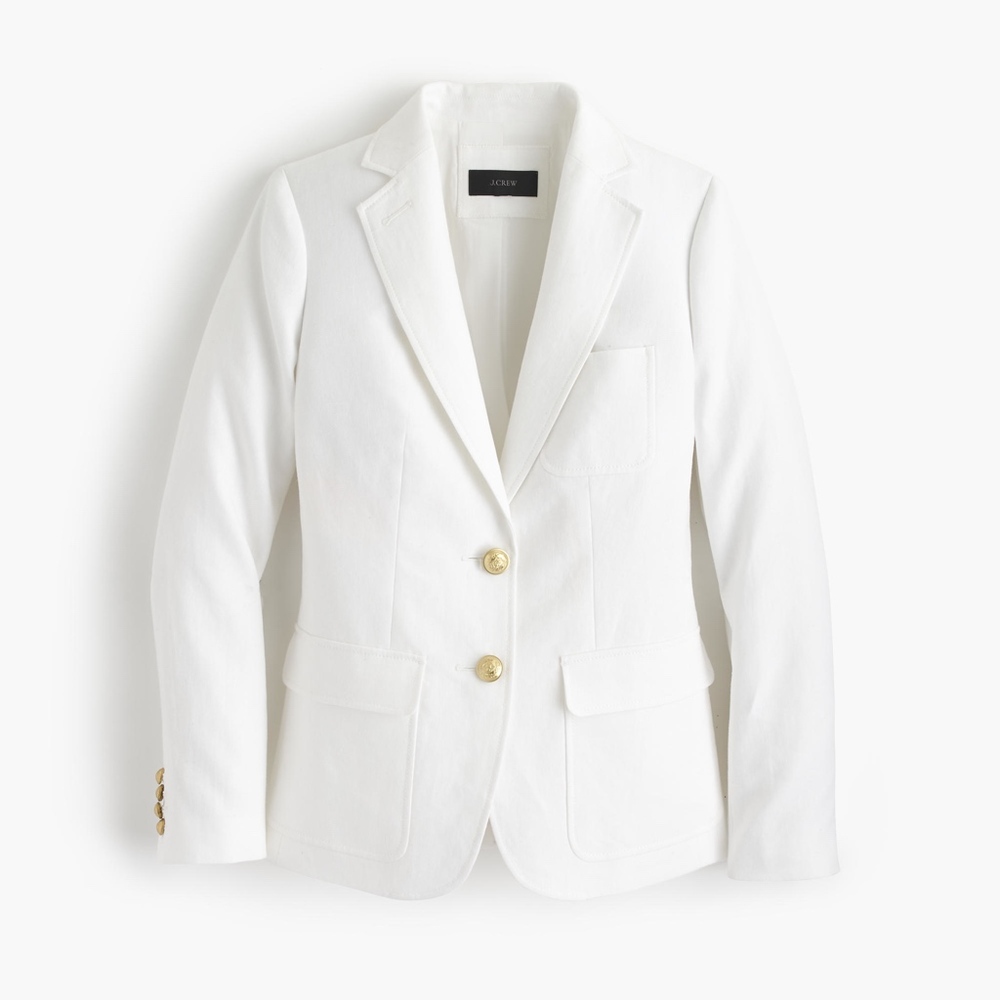 JCrew white linen blazer